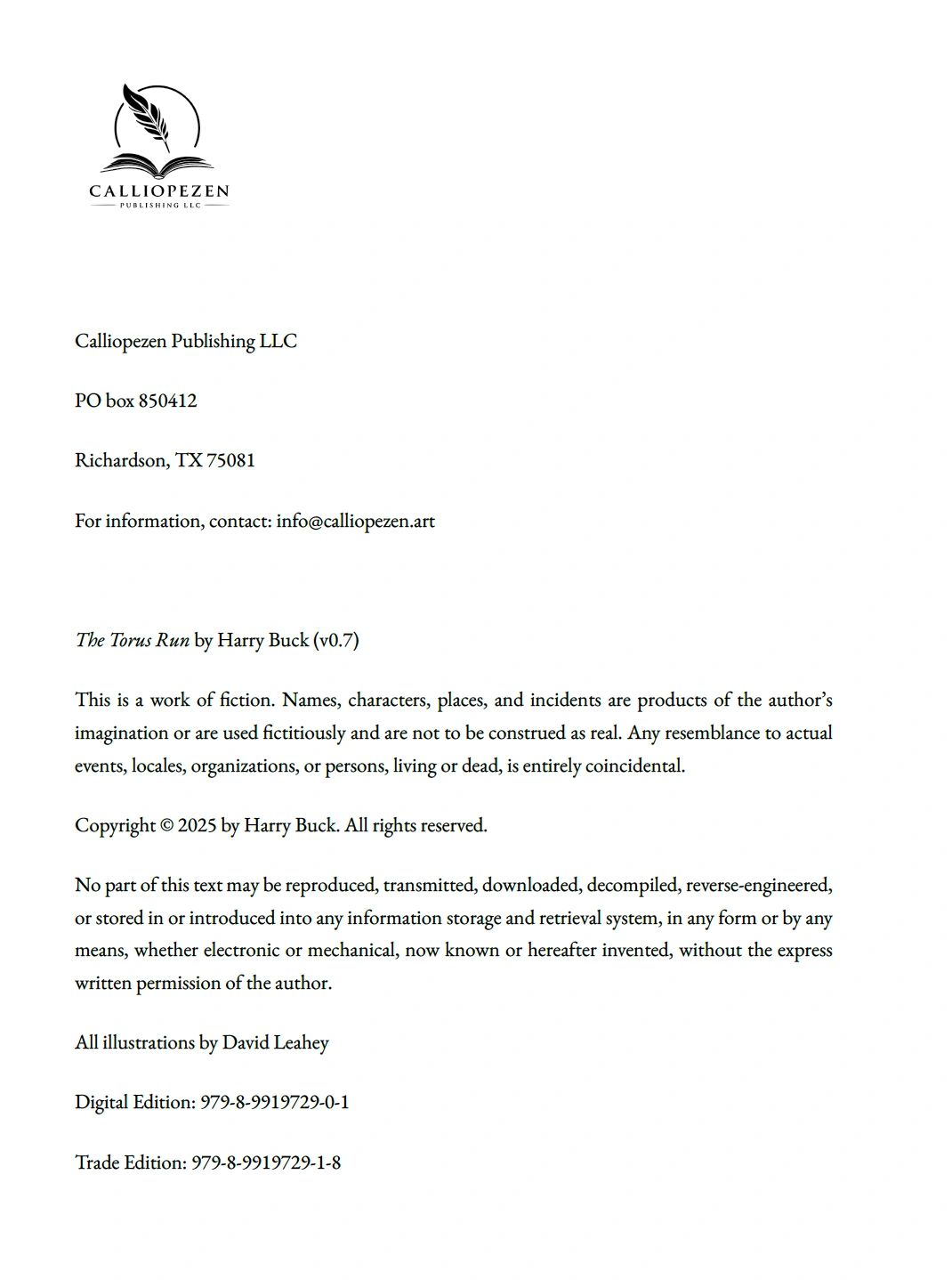 The Torus Run colophon art