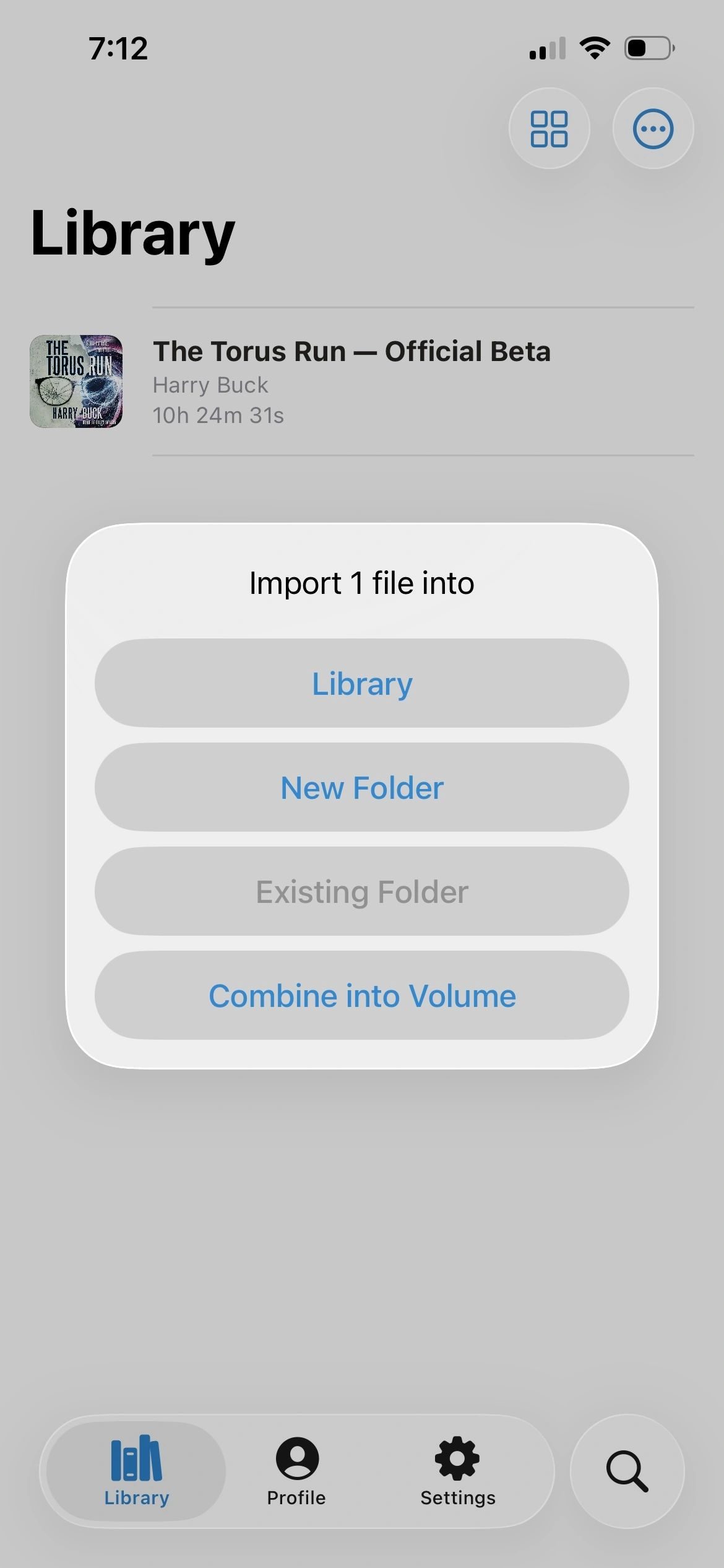 6. Import to your library